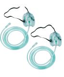 Adult Elongated Oxygen Mask - 2 Pack with 6.6' Tubing and Adjustable Strap - XL Size - Buy Online on GoSupps.com