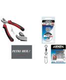 Buy Internationally: Deposit Set 15kg Steel Leader 10m 20 Squeezing Sleeves 10 Carabiners & Free Petri Heil Sticker - Buy Online on GoSupps.com