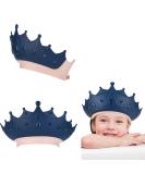 RosewineC Crown Shape Baby Shower Cap - Adjustable Eye and Ear Protection for Kids (Blue) - Buy Online on GoSupps.com