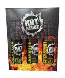 Hot Headz Hot Sauce Gift Set - 3x 148ml Spicy Sauces for Dishes & Snacks. All Natural Flavours for Marinades & Dipping - Buy Online on GoSupps.com