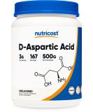 Nutricost D-Aspartic Acid (DAA) Powder 500G - Powerful DAA Supplement - Buy Online on GoSupps.com