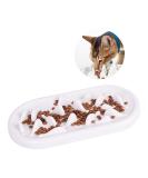 Upgraded Slow Feeder Cat Bowl | Interactive Bloat Stopper | Durable & Prevents Obesity | White Fish Bone Design - Buy Online on GoSupps.com