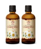 Chamomile Oil 2x100ml - Premium Chamomilla Recutita Extract for Skin Hair & Nail Care - Nourishing Carrier Oil for Beauty & Body Care - Buy Online on GoSupps.com