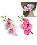 DreamLily Hawaiian Orchid Flower Hair Clips - Wedding Hair Brooch Set for Hawaii Beach Wear (2PCs) - Buy Online on GoSupps.com
