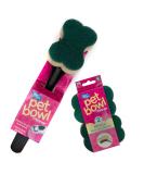 Dishmatic Special Pack Bundle - Pet Bowl Cleaner Sponge Brush and 2 Refills - Heavy Duty Washing-Up Brush + Refill Pack for Dog & Cat Food Bowls - Made in UK - Buy Online on GoSupps.com