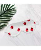 THXSILK 100% Mulberry Silk Travel Sleeping Mask - Strawberry White Patterned Eye Mask - Buy Online on GoSupps.com