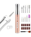 Enniewi 25000RPM Rechargeable Electric Nail Drill with Light - Cordless E File for Gel & Natural Nails | Low Heat Manicure Pedicure Set with Dust Cover - Rose - Buy Online on GoSupps.com