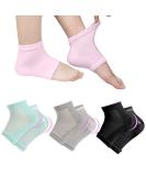 4 Pairs Moisturizing Gel Socks for Dry Cracked Heels - Spa Foot Treatment (Pink, Grey, Turquoise, Black) - Buy Online on GoSupps.com