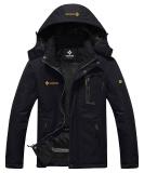 GEMYSE Men's Mountain Waterproof Ski Snow Jacket - Black, Windproof & Rain Resistant (Medium/Large) - Buy Online on GoSupps.com