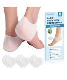 3 Pairs Silicone Heel Protectors with Aloe Vera - Sumiwish Gel Heel Pads for Cracked Heels Plantar Fasciitis & Achilles Tendonitis - Comfortable Relief for Men & Women - Buy Online on GoSupps.com