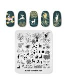 Professional nail art stamp plate with chinese style old legend sika deer tree pattern for manicure diy picture print nail design nail art transfer tools CN021 - Buy Online on GoSupps.com