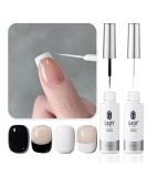 GAOY Gel Nail Polish Art Liner Set - Black & White for DIY French Manicure & Pedicure | International Shipping - Buy Online on GoSupps.com