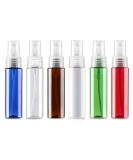 Set of 6 Refillable 30ml Colorful Transparent Spray Bottles - Perfect for Travel & Storage - Buy Online on GoSupps.com