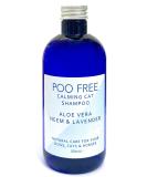 Poo Free Calming Shampoo for Cats - 99% Natural with Aloe Vera, Neem, Lavender - Sulfate/Parabens Free - Soothes and Relieves Itchy Skin - pH Balanced - 250ml - Buy Online on GoSupps.com