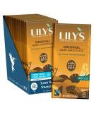 Lily's Original Dark Chocolate Bar | Stevia Sweetened, Low-Carb & Keto Friendly | Fair Trade, Gluten-Free | 55% Cocoa | 3oz (12-Pack) - Buy Online on GoSupps.com