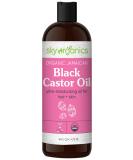 Sky Organics Organic Black Castor Oil - 100% Pure & Cold-Pressed, 16 fl oz | USDA Certified for Hair & Skin Moisture - Buy Online on GoSupps.com