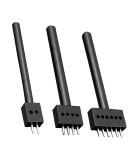 3pcs 5mm Prong Punch Tool Set for Leather Craft - Circular Cut Lacing Stitching Chisel DIY Kit - Buy Online on GoSupps.com