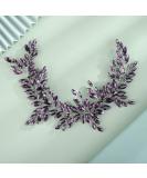 Kercisbeauty Purple Crystal Wedding Bridal Headband | Rhinestone Silver Hair Piece for Women & Girls - Updo Hair Jewelry - Buy Online on GoSupps.com