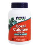 Now Foods Coral Calcium 1000 mg - 100 Veg Capsules for Optimal Bone Health - Buy Online on GoSupps.com