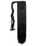 S-noilite Hairpiece Braid Ponytail - 58cm Straight Hair Extensions in Dark Black & More Colors - Buy Online on GoSupps.com