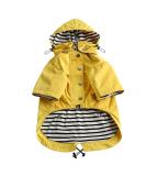 Shop Minezi Waterproof Dog Coat - Reflective Buttons Adjustable Strap & Removable Hood | Yellow XS (38-42cm) - Perfect for Rainy Days - Buy Online on GoSupps.com