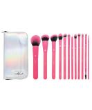 MODA Totally Electric 13pc Full Face Makeup Brush Set - Neon Pink | Powder Blush Shader & More for Flawless Makeup - Buy Online on GoSupps.com
