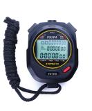 Pulivia 10-Lap Digital Stopwatch | Sports Timer with Recall Countdown Alarm & Calendar for Coaches & Athletes - Large Display for Swimming & Training - Black - Buy Online on GoSupps.com