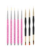 Hanyousheng Nail Brush Set - 8 Piece Set for Nail Art | Fine Gel & Liner Brushes for Salon & Home Use - Buy Online on GoSupps.com