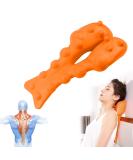 Relieflylab Trapezius Stretcher | Neck & Shoulder Tension Relief Massager | Trigger Point Therapy Device - Orange - Buy Online on GoSupps.com