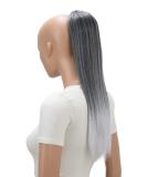 CAISHA 22" Hairpiece Ponytail Extension Heat-Resistant Synthetic Fiber Straigth Gray Mix PH513 gray mix #1Tgray PH513 - Buy Online on GoSupps.com