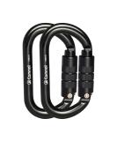 CAMNAL 25kn Heavy Duty Oval Carabiner for Climbing & Mountaineering - Black-TN - Buy Online on GoSupps.com