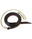 Weaver Leather Single-Ply Horse Lead with Brass Plated Chain - Mahogany - 1 x 8' - 30 Chain - Buy Online on GoSupps.com