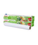KAMMAK Plastic Wrap with Slide Cutter 12 Inch X 300 Sq Ft - BPA-Free, Microwave-Safe Food Service Film - Pack of 2 - Buy Online on GoSupps.com