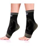 NeoAlly Copper Ankle Brace with Gel Pads - Compression Sleeve for Plantar Fasciitis Foot Pain & Sprained Ankle Support (Medium 1 Pair) - International Shipping Available - Buy Online on GoSupps.com