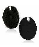 HIEERBUS Silicone Body Scrubber Gentle Exfoliating Body Scrubber in Shower Silicone Loofah with Easily Lather Bristles Long Lasting and More Hygienic Than Traditional Shower Loofah 1 Pack Black  - Buy Online on GoSupps.com
