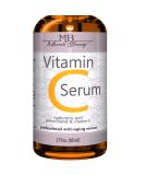 Double-sized 2 oz Pure Vitamin C Serum with Hyaluronic Acid - Anti-Wrinkle, Anti-Aging, Dark Circles, Age Spots, Pore Cleanser, Acne Scars - Organic Vegan Ingredients - Buy Online on GoSupps.com