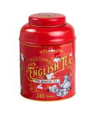 New English Teas Vintage Victorian Tea Caddy - Red with 240 Fine Breakfast Teabags - Buy Online on GoSupps.com