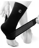 KARM Ankle Compression Sleeve with Compression Support Strap. Achilles Tendon Support Wrap. Achilles Tendonitis Brace for Women and Men (One Size  Black) Black One Size - Buy Online on GoSupps.com