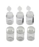 6 Pieces 10ml Mini Refillable Empty Loose Powder Bottles - Travel Cosmetic Containers for Glitter & Eyeshadow - Buy Online on GoSupps.com