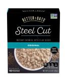 Better Oats Steel Cut Instant Oatmeal with Flax Seeds Original 11.6 Ounce (Pack of 6) - Buy Online on GoSupps.com