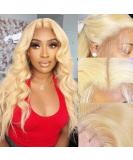 613 Body Wave Lace Front Wig 22 - Pre Plucked Blonde Human Hair 150% Density Wig - Buy Online on GoSupps.com