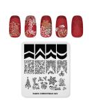 Shop Kads Christmas Nail Art Stamping Plates - Snowflakes Santa Socks & Tree Designs for DIY Decoration (CH023) - Buy Online on GoSupps.com