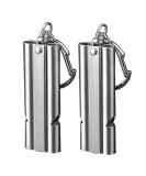 Wanyi Emergency Whistle Signal Pipe - 150DB Loud Trill Whistles (2 Pack) for Coaching Referee & Sports | Durable Stainless Steel Keychain - Buy Online on GoSupps.com