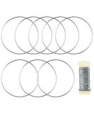 8 Pack 10 Inch Floral Hoop Metal Rings for Crafts - DIY Wreath, Macrame, Dream Catcher, Candle Rings - Silver Craft Hoops - Buy Online on GoSupps.com
