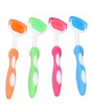 Premium Tongue Brush & Cleaner - 4-Part Tongue Scraper for Fresh Breath | Portable Oral Care Solution for Adults - Buy Online on GoSupps.com