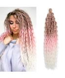 DSOAR Deep Twist Crochet Hair - 22 Ombre Kinky Curl Synthetic Braid Extensions - Waterwell Twist 3 Packs (27/Pink/613) - Buy Online on GoSupps.com