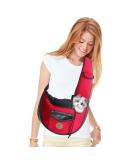 Petcute Portable Dog Carrier Bag for Small Dogs - Hands-Free Breathable Mesh Transport Bag (Up to 9kg) - Red - Buy Online on GoSupps.com