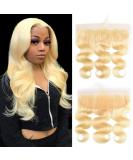 QTHAIR 12A #613 Russian Blonde Lace Frontal 16in - 100% Human Hair Body Wave for Black Women - Buy Online on GoSupps.com