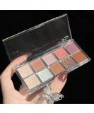 Go Ho 10 Color Glitter Eyeshadow Palette - High Pigmented Korean Makeup for Stunning Diamond Eyes - Waterproof Galaxy Sky Sparkle Shades - Buy Online on GoSupps.com