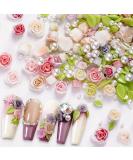 100pcs 3D Camellia Rose Flower Nail Art Charms | Colorful Resin Charms for Acrylic Nails & Nail Design - Buy Online on GoSupps.com